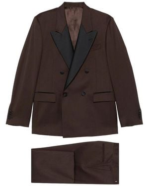 Lardini Double-Breasted Suit - Brown