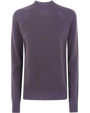 Drumohr Round Neck Sweater - Purple