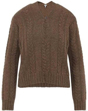 Loewe Maglione Di Lana - Marrone