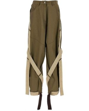 The Attico Straight Trousers - Green