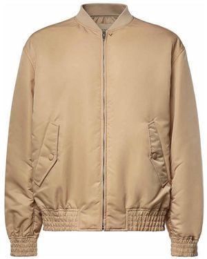 Valentino Garavani Vgold Nylon Bomber Jacket - Natural