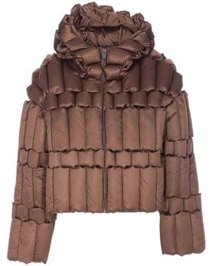 RAXXY Patterned Down Jacket - Brown