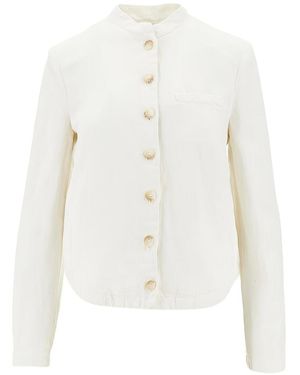 Emporio Armani Linen Blend Jacket - White