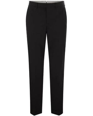 PT Torino Master Super Slim Stretch Gabardine Trousers - Black