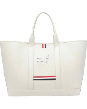 Thom Browne Hector Tote Bag - White