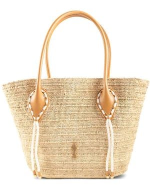 Christian Louboutin Venus Basket Large Raffia/Cords - White