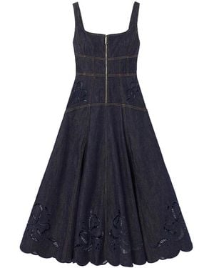 Self-Portrait Midi Dress - Blue