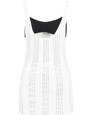 The Attico Flat Ribbed Jersey Tank Top - White