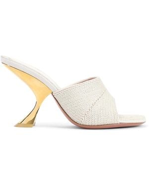 AMINA MUADDI Taylor Woven 90 Slipper Sandals - Natural