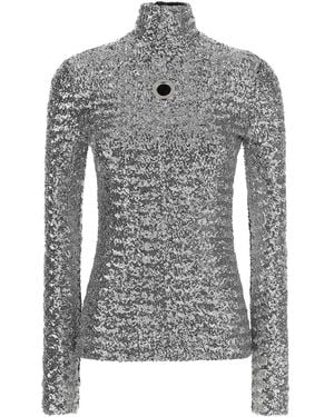 Rabanne Sequin Sweater - Gray