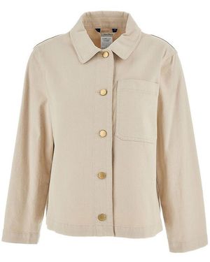 Max Mara Sand-Colored Cotton Jacket - Natural