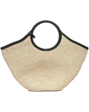 Courreges Holy Raffia Tote Bag - Metallic