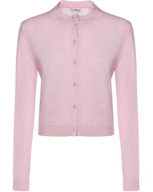 Courreges Merino Wool Cardigan - Pink