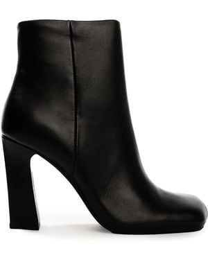 Ash Alina Leather Ankle Boot - Black