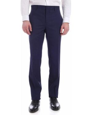 Moschino Tone-On-Tone Micro Pattern Trousers - Blue
