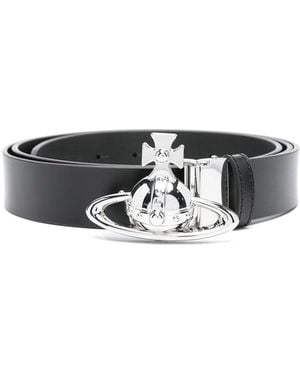 Vivienne Westwood Orb Buckle Belt - White
