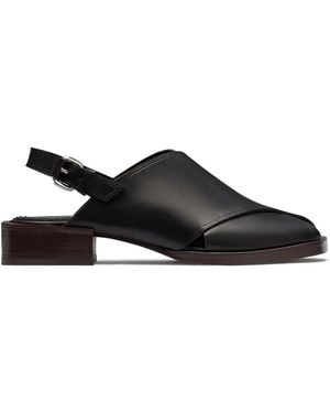 Lemaire Cross Sandals - Black