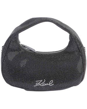 Karl Lagerfeld K/Evening Signature Small Hobo - Blue