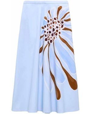 Dorothee Schumacher Floral Power Skirt - Blue