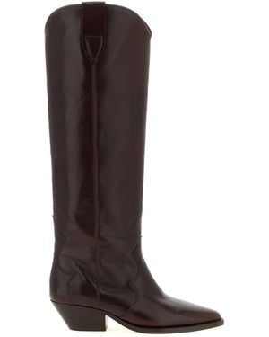Isabel Marant Denvee Western Style High Boots - Brown