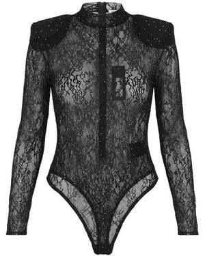 Nissa Lace Bodysuit - Black
