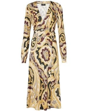 Etro Kimono Dress - Metallic