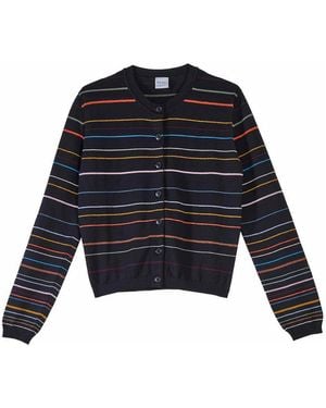 Paul Smith Cardigan Riga Estiva Ps - Blu