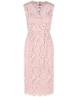 Dolce & Gabbana Cotton Blend Dress - Pink