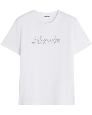 Lanvin Embroidered Script Logo T-Shirt - White