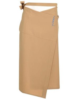 Marni Wrap Skirt - Natural