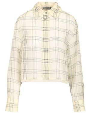 DURAZZI MILANO Semi-Sheer Short Shirt - White