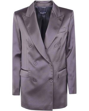 DR. HOPE Double Breasted Blazer Jacket - Purple