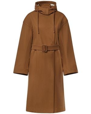 MM6 by Maison Margiela Long Trench Coat With Belt - Brown