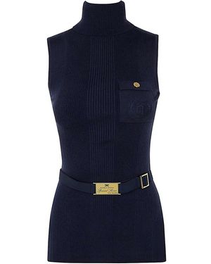 Elisabetta Franchi Turtle Neck - Blue