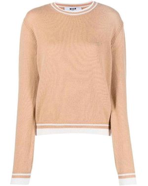 MSGM Logo Jumper - Natural