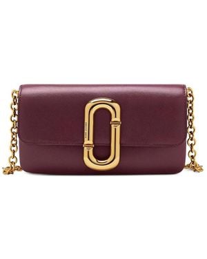 Marc Jacobs Burgundy Leather Clutch Bag - Purple