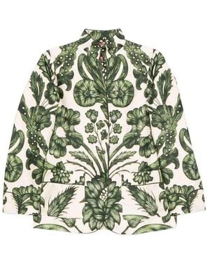 F.R.S For Restless Sleepers Printed Silk Shirt - Green
