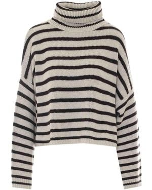 Lisa Yang Maglione A Righe Oyster Zerlina - Grigio