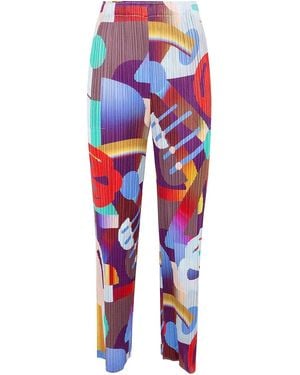 Pleats Please Issey Miyake Playground Trousers - Red