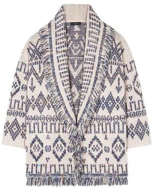Alanui Grunge Beat Wool Cardigan - Gray