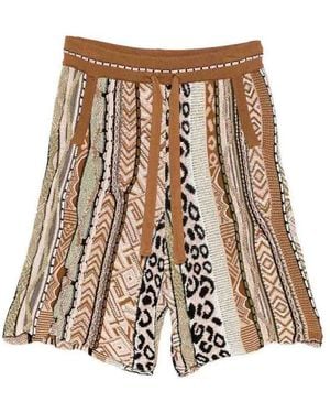 Laneus Knitted Shorts - Natural