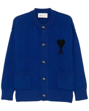 Ami Paris Cardigan Adc - Blu
