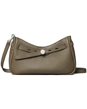 Tory Burch Romy Leather Crossbody Bag - Grey
