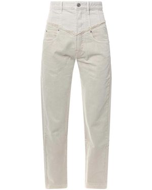 Isabel Marant Elodie Bronze Cotton Trousers With Utility