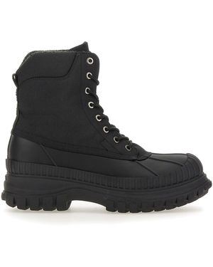 Ganni Outdoor Lace-Up Boot For - Black