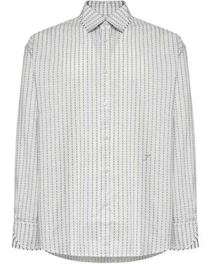 Jacquemus Letro Striped Cotton Shirt - White