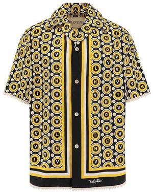 Valentino Bulles Royales Cotton Popeline Shirt - Yellow