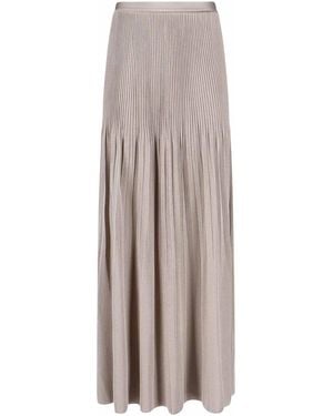 Giorgio Armani Pleated Maxi Skirt - Gray
