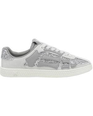 Amiri Glitter Pacific Bones Trainers - White
