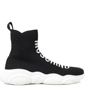 Moschino High Sock Sneakers - Black